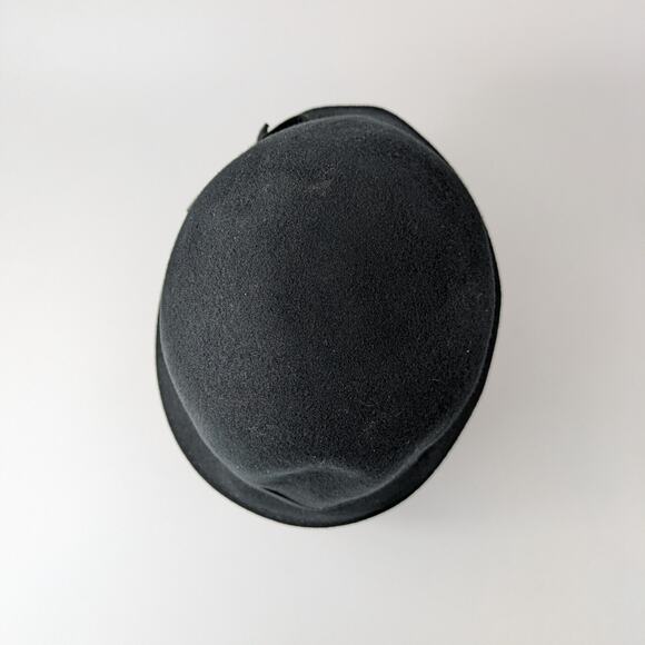 Womens Wool Hat Clodagh Cap Black Church British Fashion Bucket Classic Cloche - Picture 5 of 7